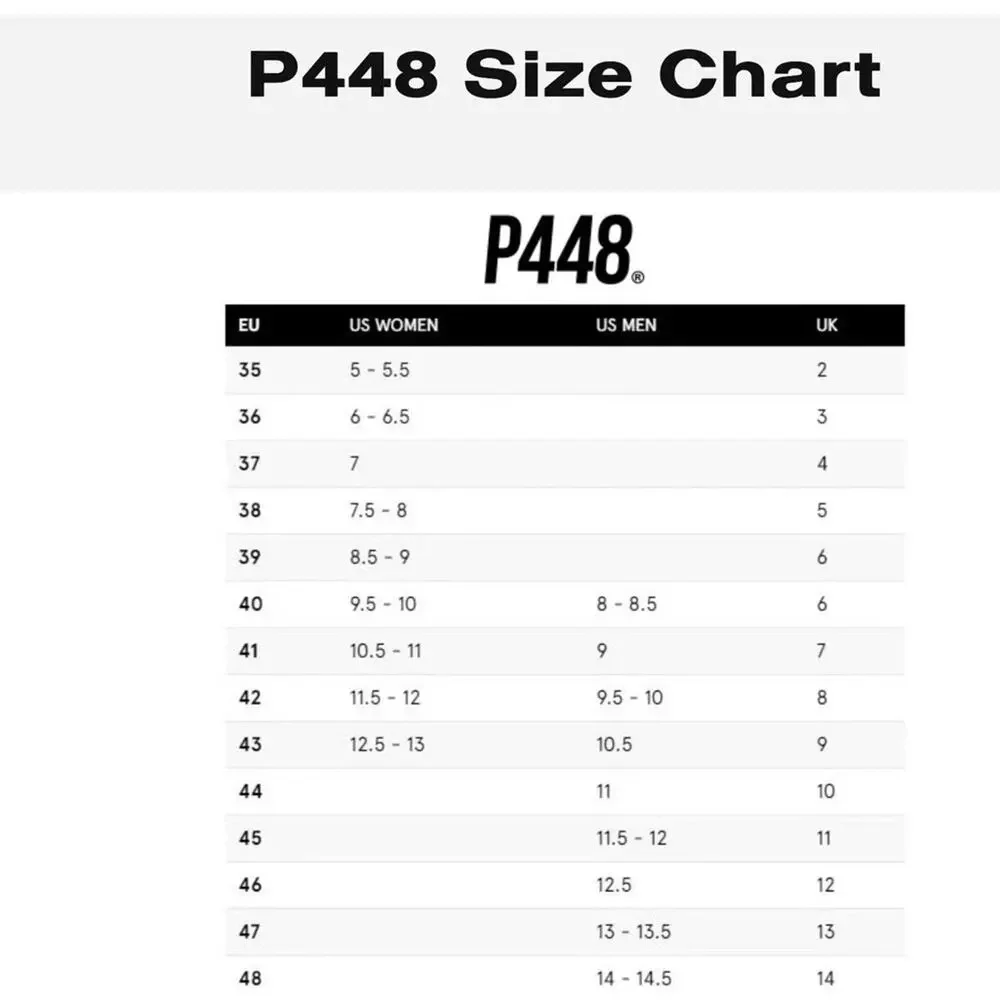 P448 Women's Luke Dogma Sneaker Size 37 EUR Size 7 US NIB